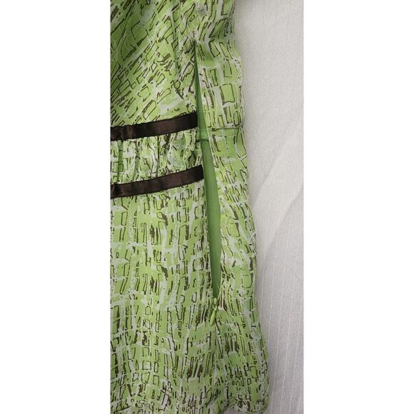 Lane Bryant Women’s Short Sleeve V-Neck Peplum Blouse Top Green Brown Size 18-20 - Picture 6 of 6